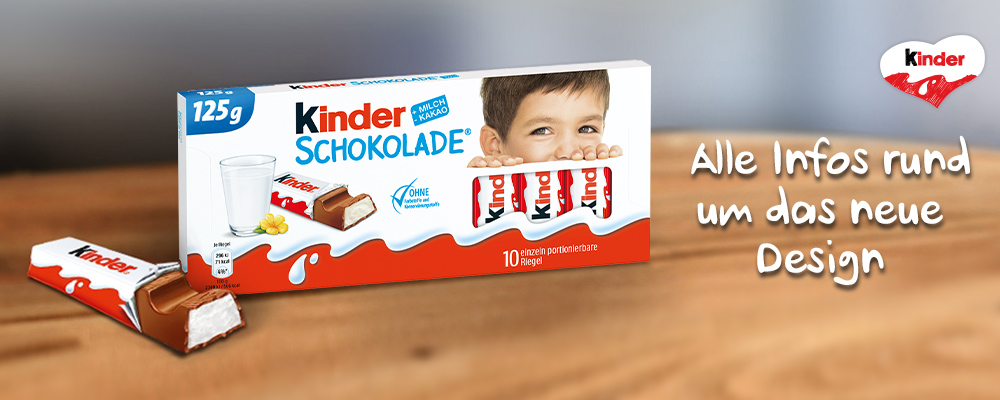 Generationswechsel bei kinder Schokolade - Das neue Design 2019