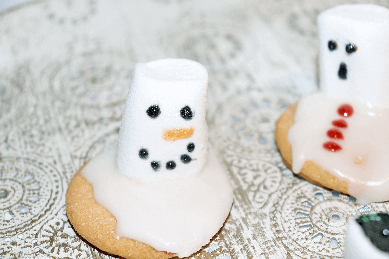 Schmelzende Schneemann Kekse