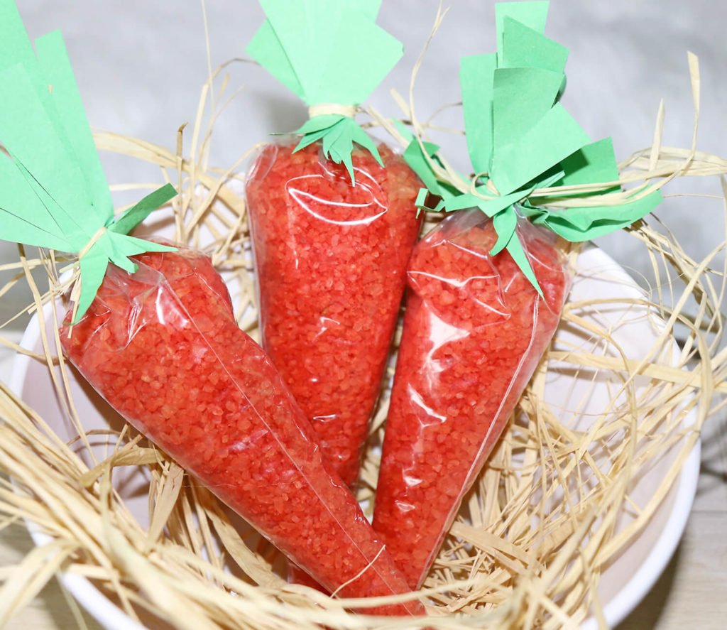 DIY Badesalz Karotten für Ostern